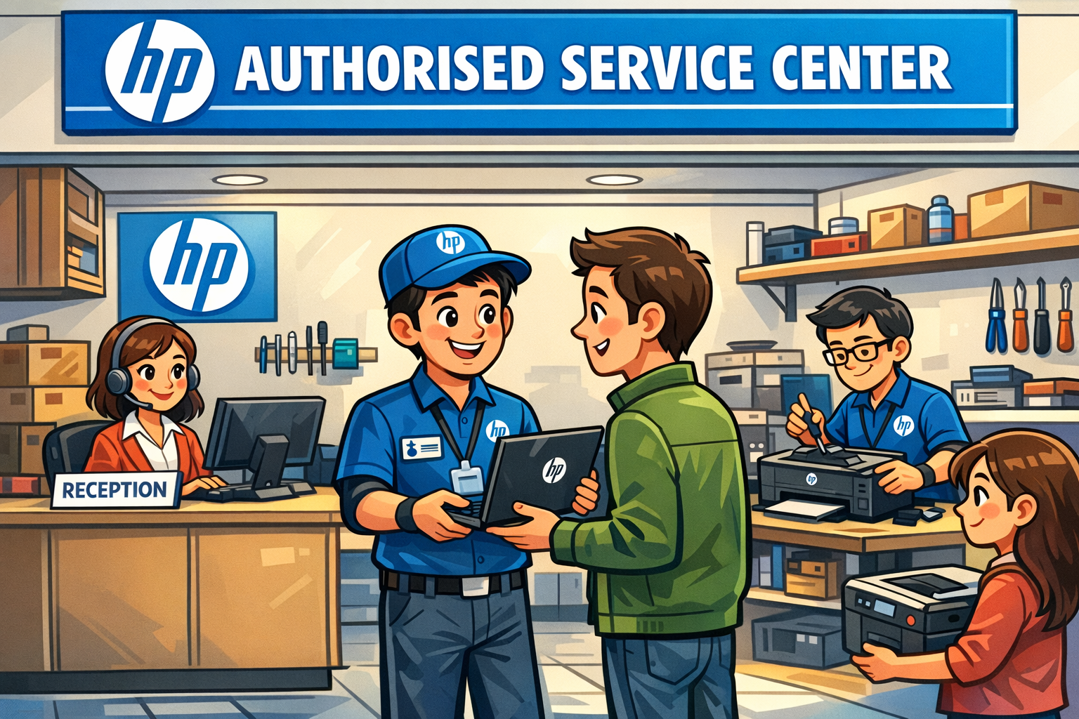 HP AUTHORISED SERVICE CENTER LIST IN DELHI & NCR